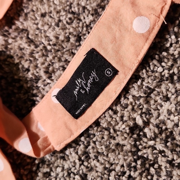 MILK & Honey Women's Polka Dot Halter Top - Picture 5 of 6